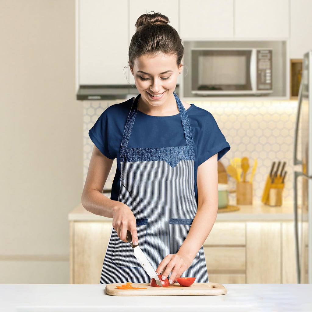Cooking Apron for Women with Double Pocket~5452