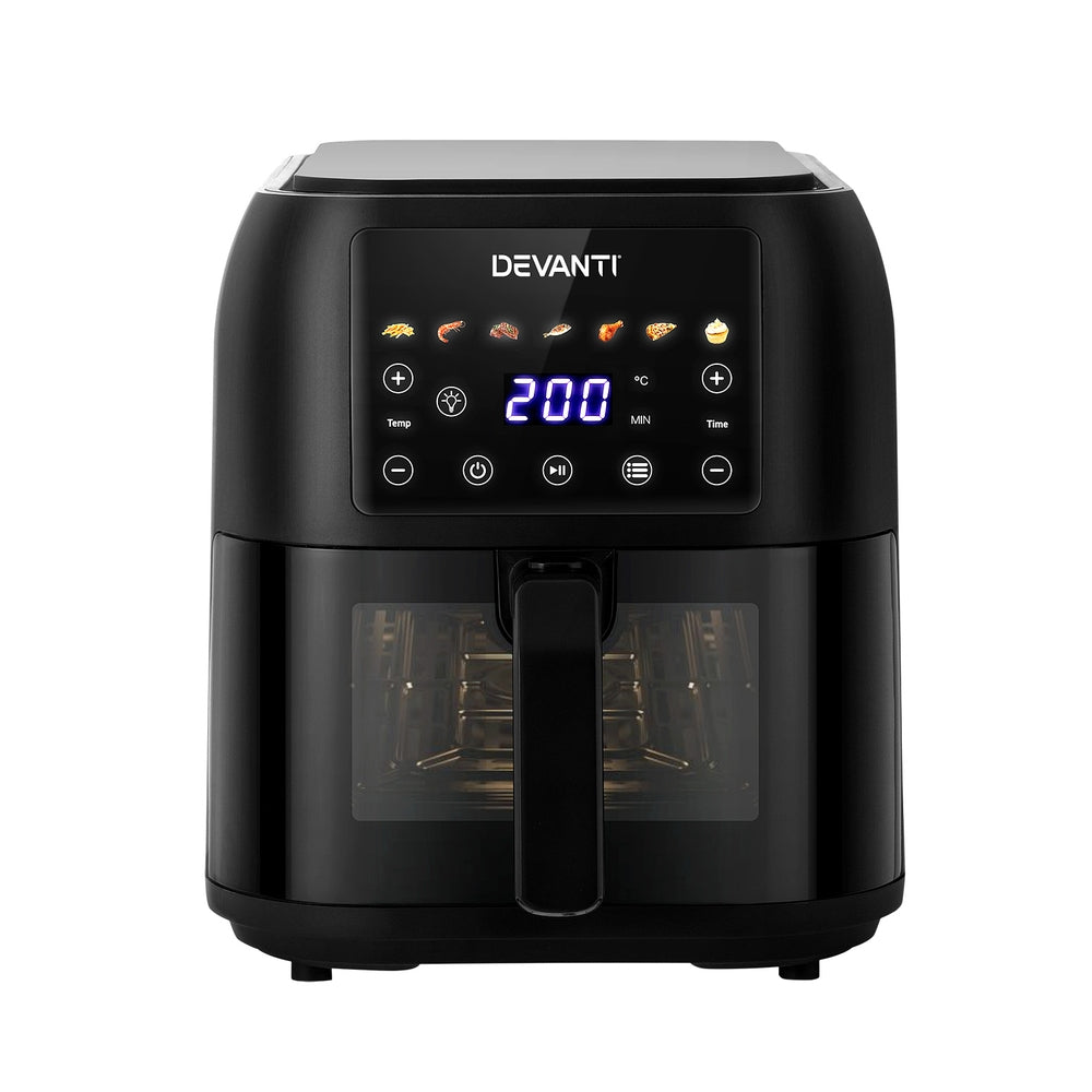 DEVANTI Air Fryer 8L -LCD Touch Panel Control