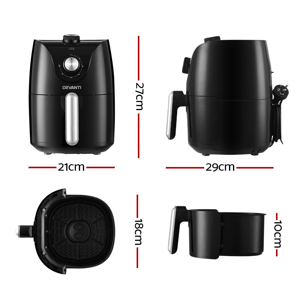 DEVANTI Air Fryer 2.5L