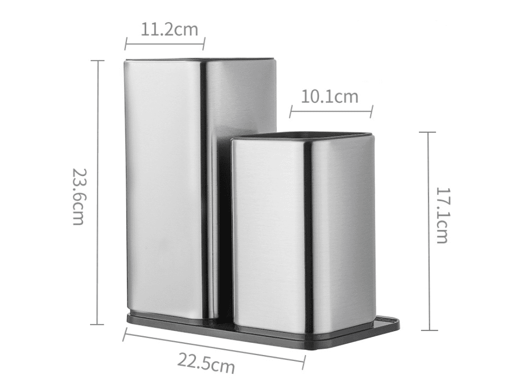 Modern Stainless Steel Knife Holder Set