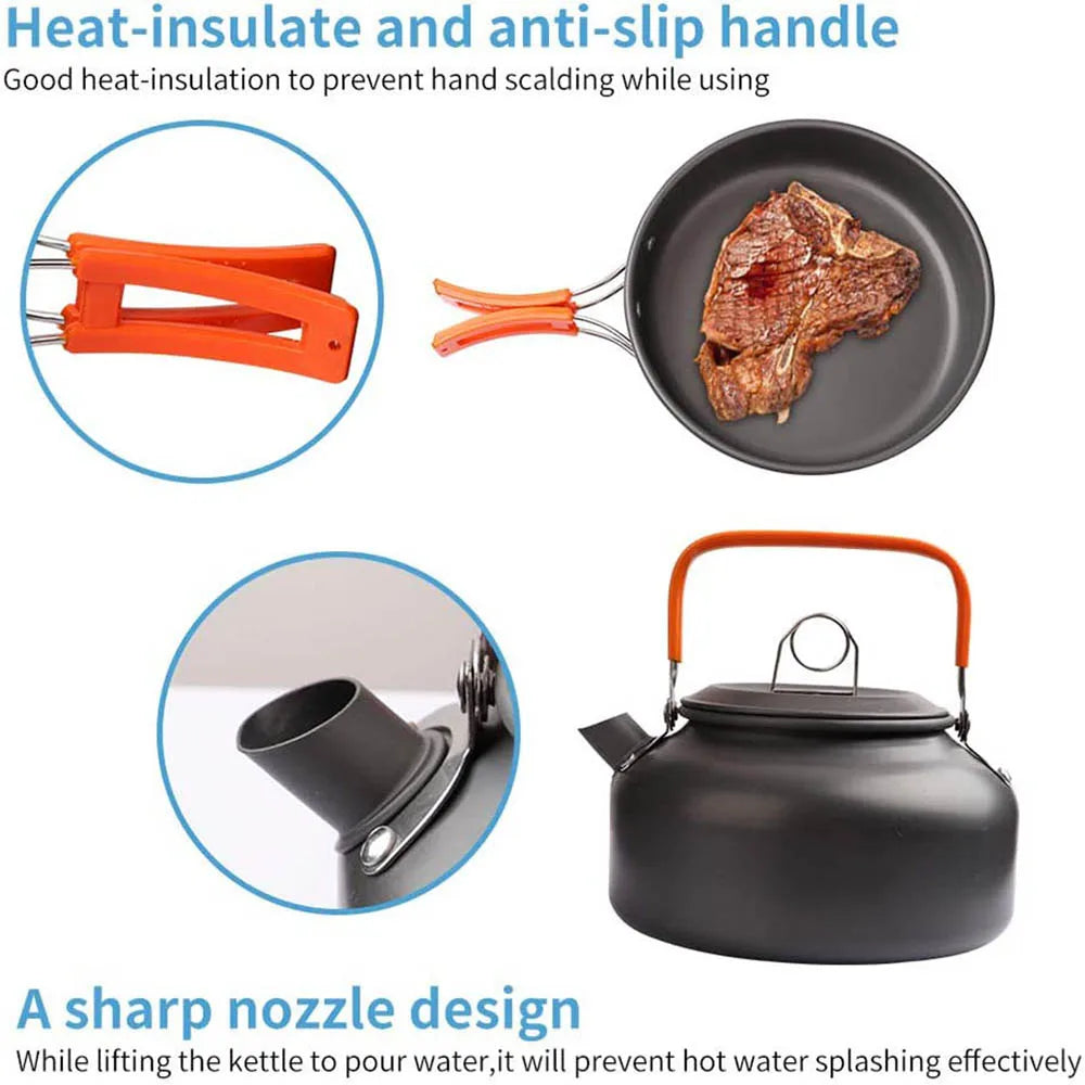 11-Piece Camping Cookware Cooking Set